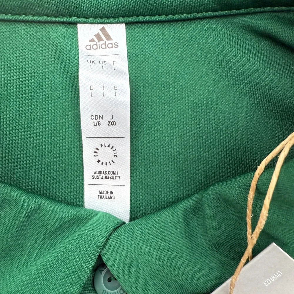 Adidas Entradas 22 Polo Shirt Mens L Large Utah Valley Green Performance Golf‎